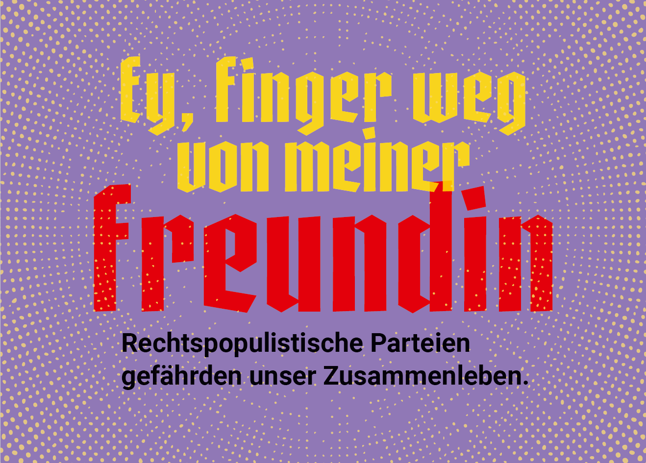 Postkarte Finger weg von meiner Freundin Postkarte Finger weg von meiner Freundin