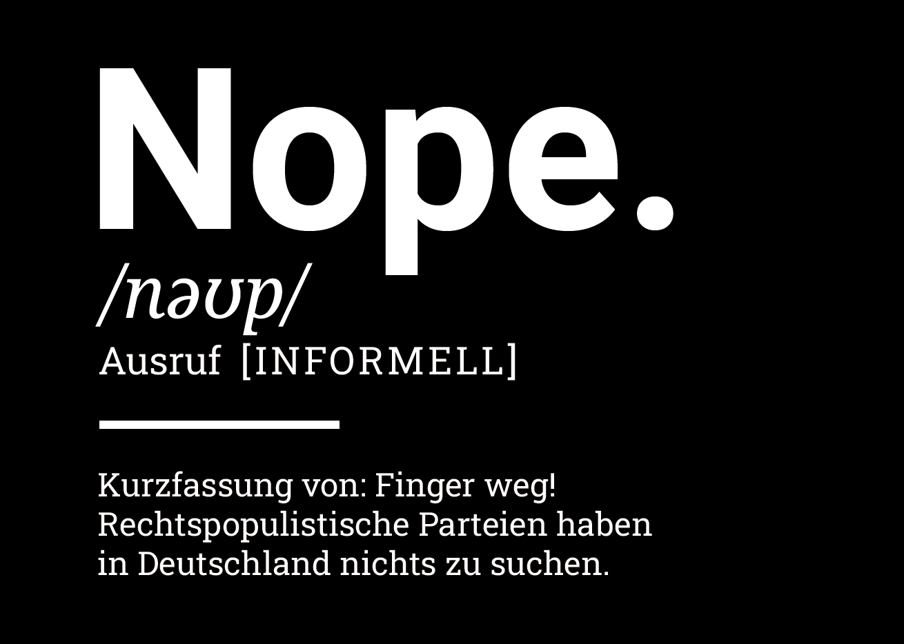 Postkarte Motiv Nope Postkarte Motiv Nope