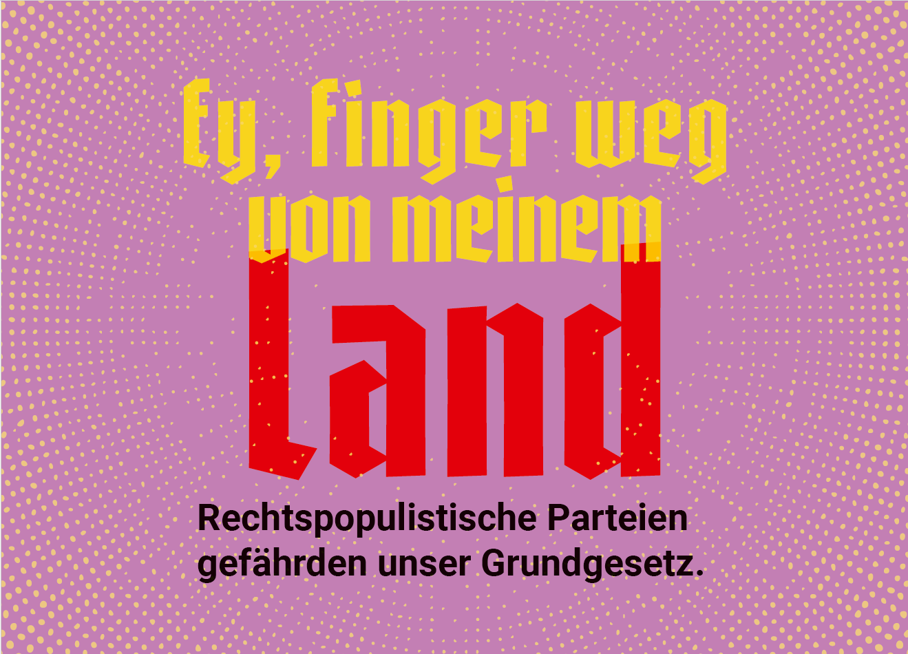 Postkarte Finger weg von meinem Land Postkarte Finger weg von meinem Land